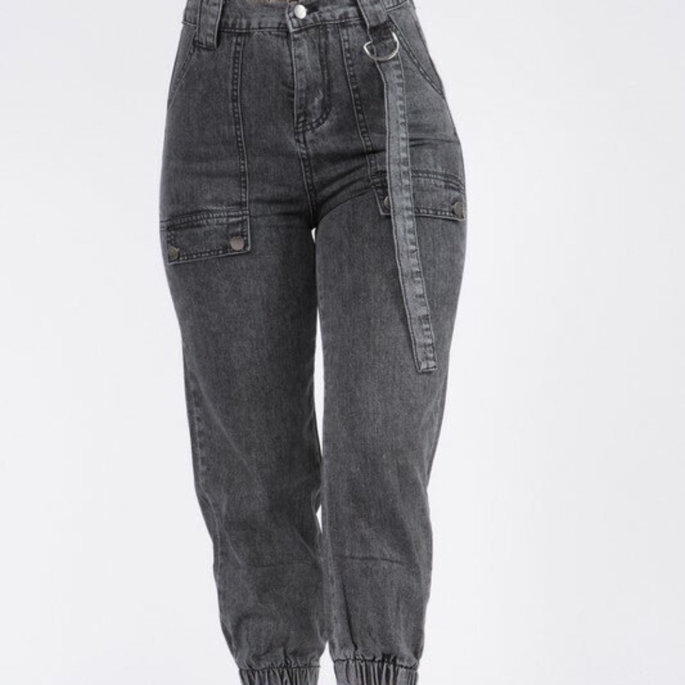 Charcoal Denim CargoJogger